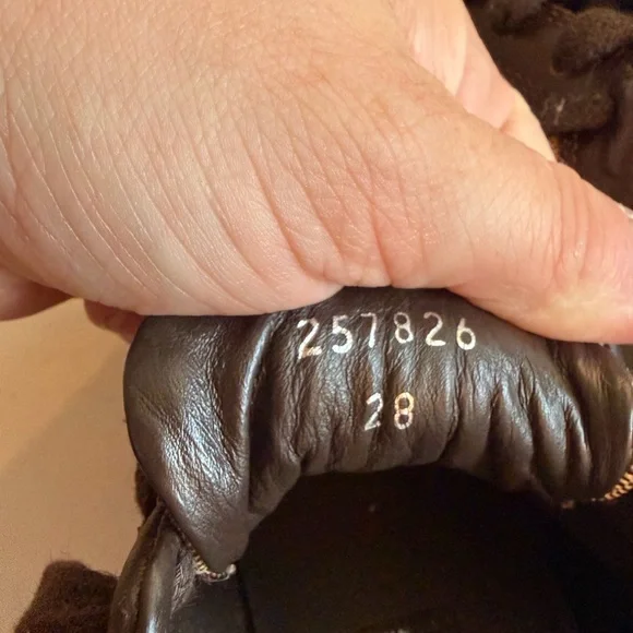 Gucci Kids Brown Sneakers with Green and Red Stripes - Picture 11 of 12